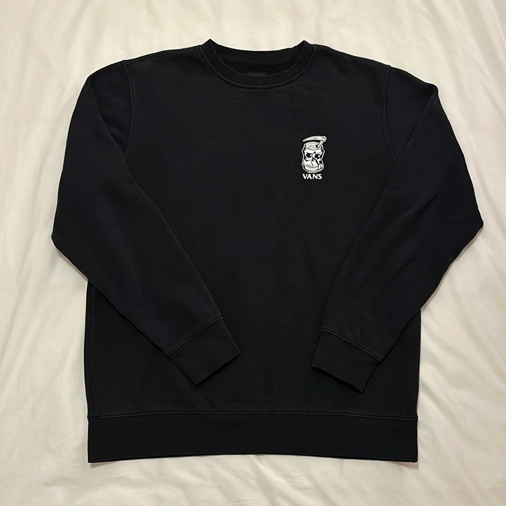 Vans Men’s Sk8 Hi Life Crew Neck Sweatshirt (Black, M)